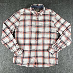 Vintage Guess Linen Blend Shirt Mens Size XL Plaid Button Down Western